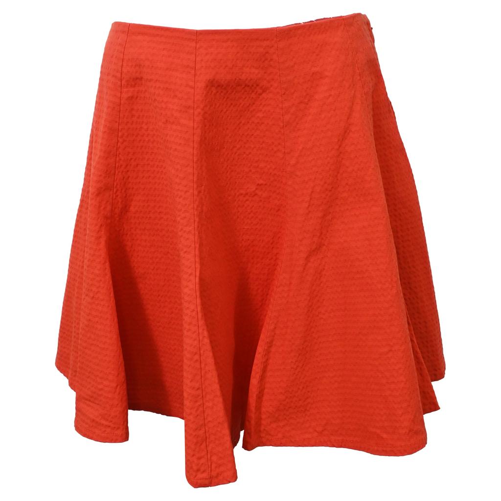 Kenzo Kenzo Paris Textured Mini Full Skirt in Red Viscose