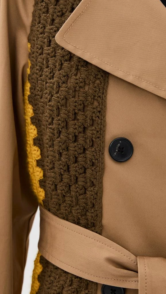 Monse Crochet Combo Trench Coat 5