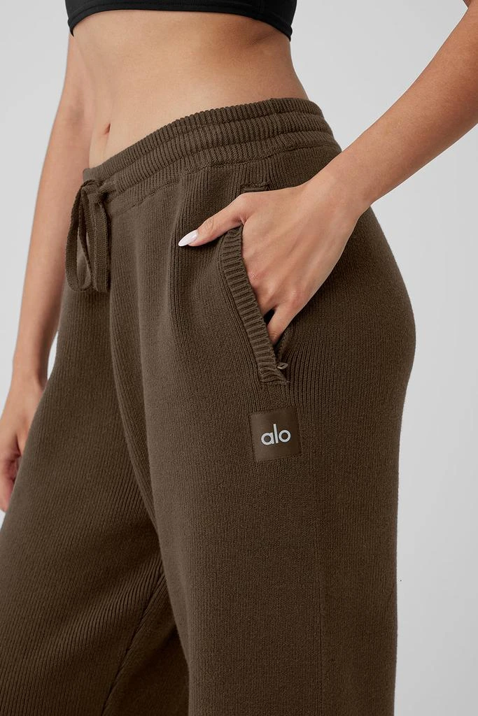 Alo Yoga Scholar Straight Leg Sweatpant - Espresso 4