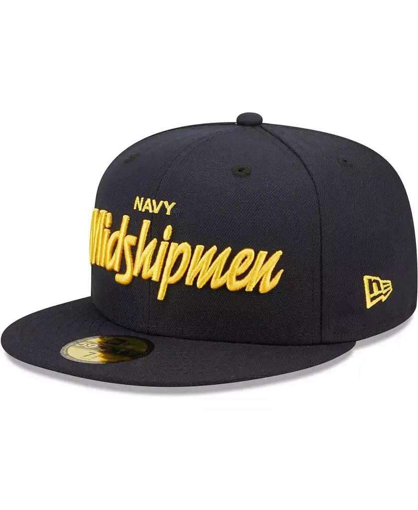 New Era Men's Navy Navy Midshipmen Griswold 59FIFTY Fitted Hat 1