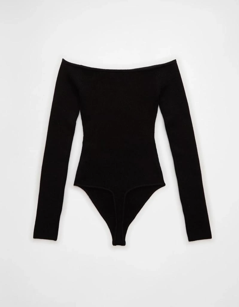 AE AE Long-Sleeve Off-The-Shoulder Sweater Bodysuit 4