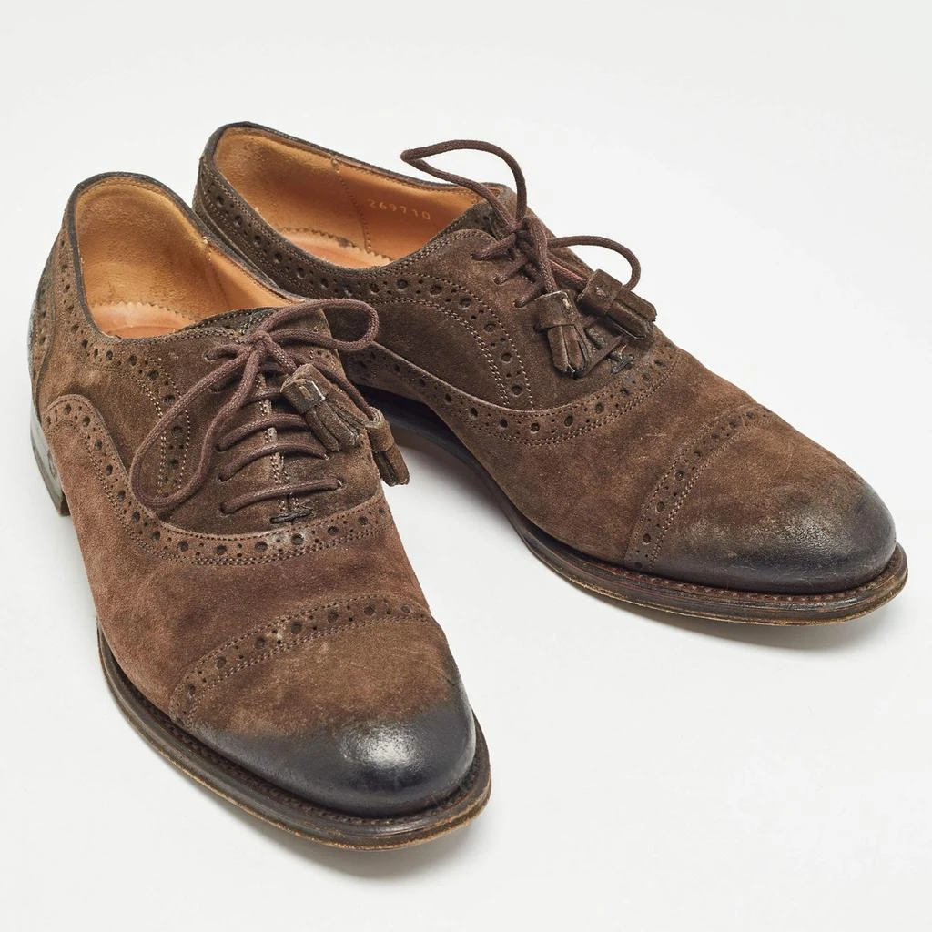 Gucci Gucci Brown Suede Brogue Oxfords Size 36.5 4