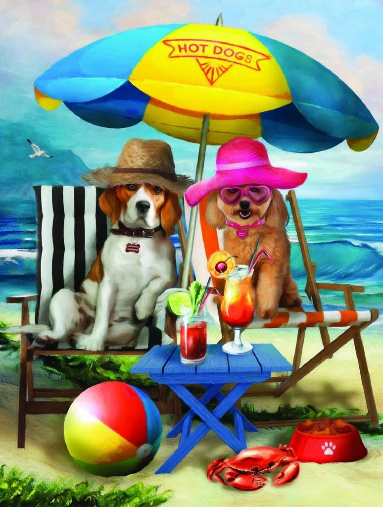 SunsOut Beach Dogs 300 piece Jigsaw Puzzle for Adults