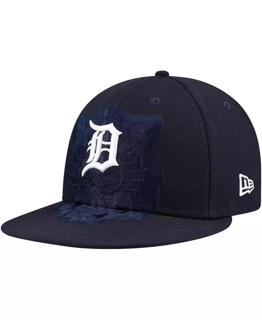 New Era Men's Navy Detroit Tigers Shadow Logo 59FIFTY Fitted Hat 1
