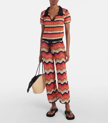 ANNA KOSTUROVA Cotton crochet wide-leg pants 2