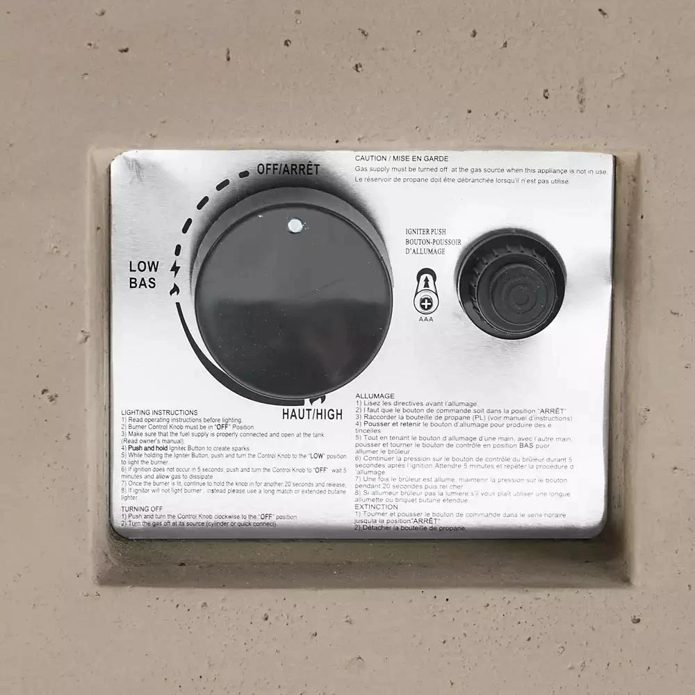 Streamdale Furniture Modern Concrete Fire Pit with 40K BTU for Indoor Warmth and Style 3