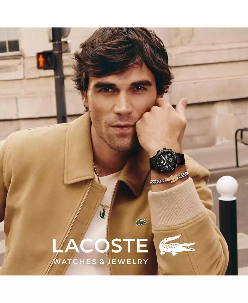 Lacoste Men's LC33 Black Silicone Strap Watch, 44.8mm 3