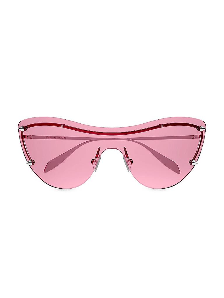 Alexander McQueen 99MM Spike Studs Mask Metal Sunglasses