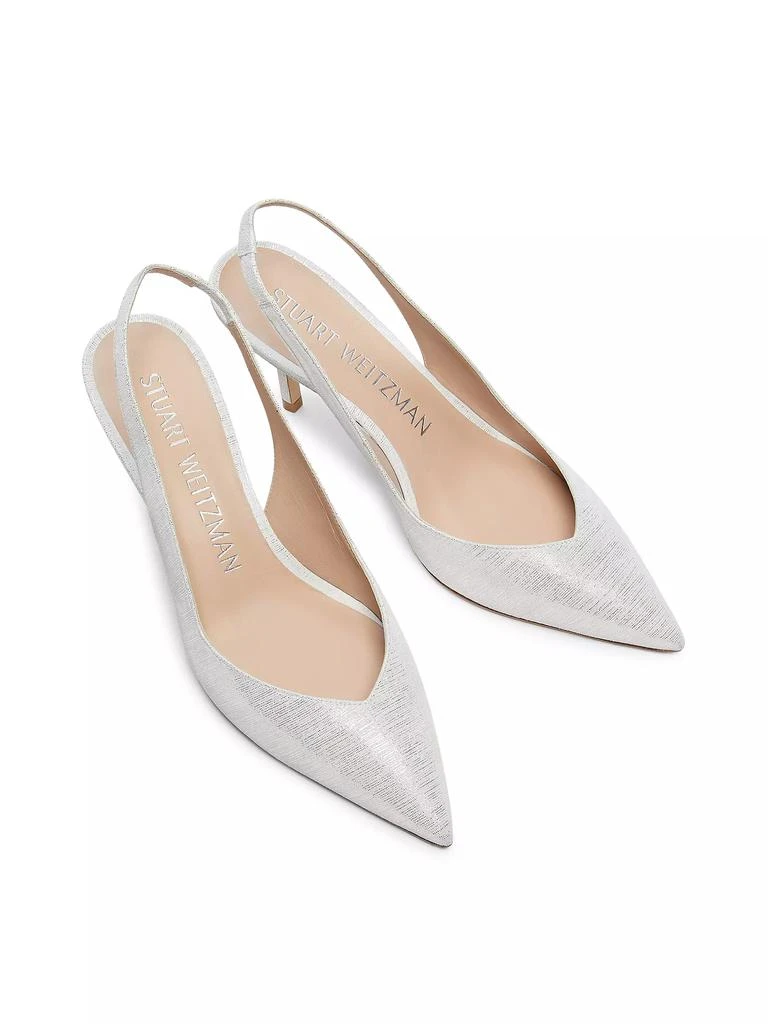 Stuart Weitzman Eva 75MM Leather Slingback Pumps 4