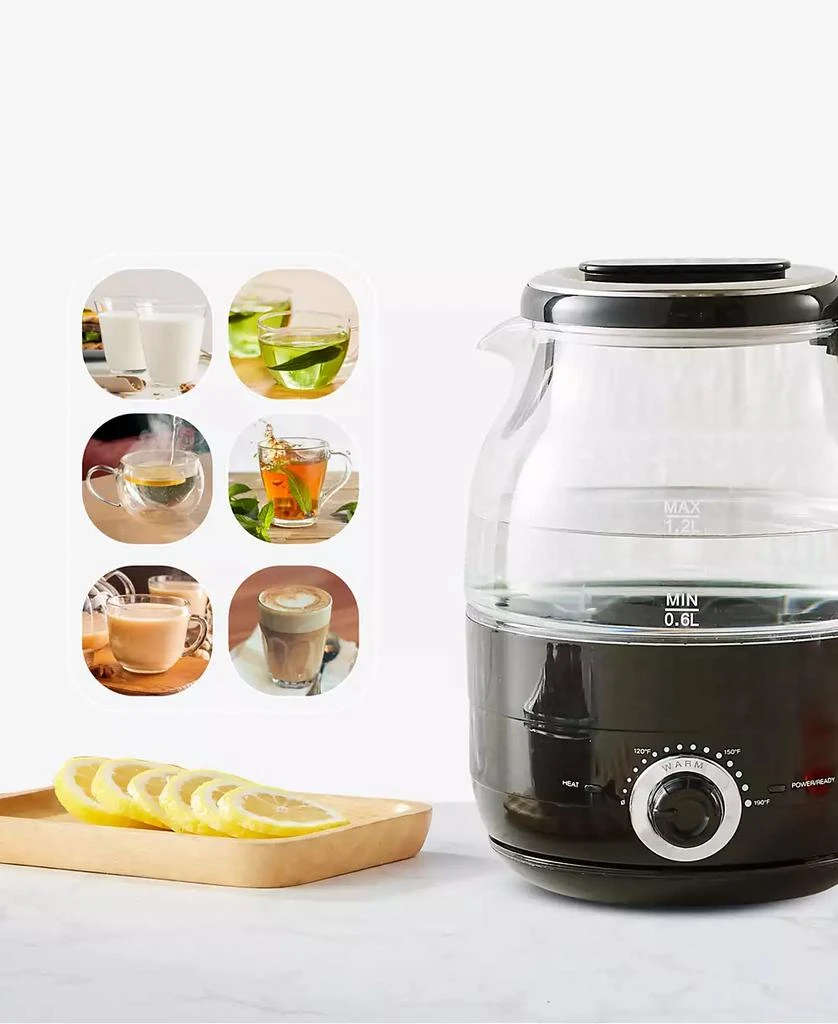 Elite Cuisine 1.25-Quart Electric Honeypot Glass Kettle 3