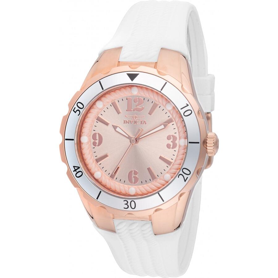 Invicta Angel Quartz Rose Gold Dial Ladies Watch 48853