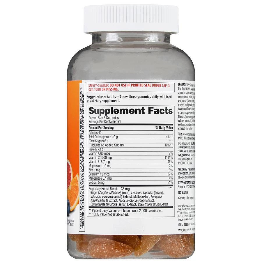 Walgreens Immune Support Vitamin C Gummies 3