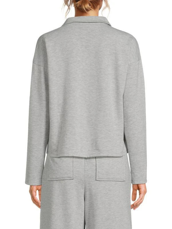 Bobeau Heathered Johnny Collar Sweatshirt 2