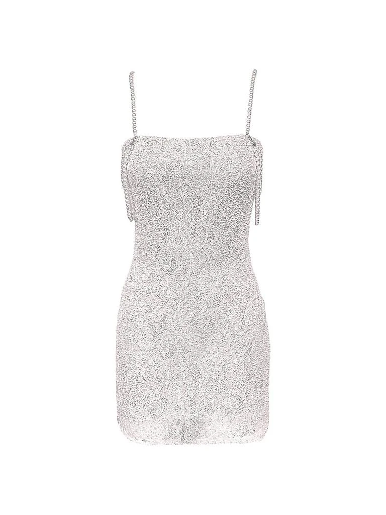 Dress The Population Farrah Imitation Pearl-Embellished Sequined Minidress 1