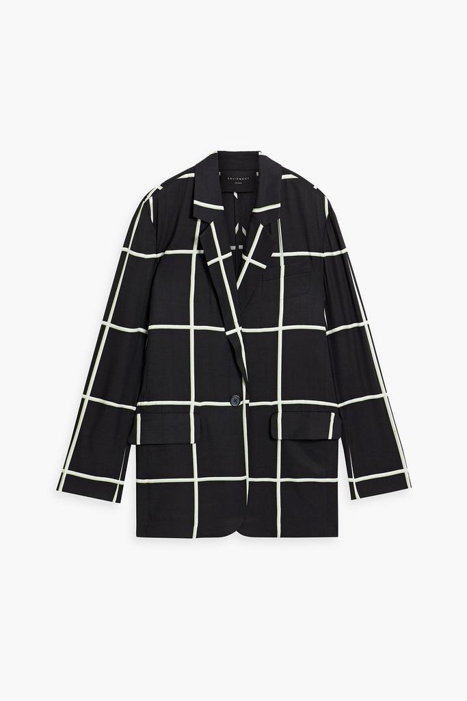 Equipment Verria checked satin blazer