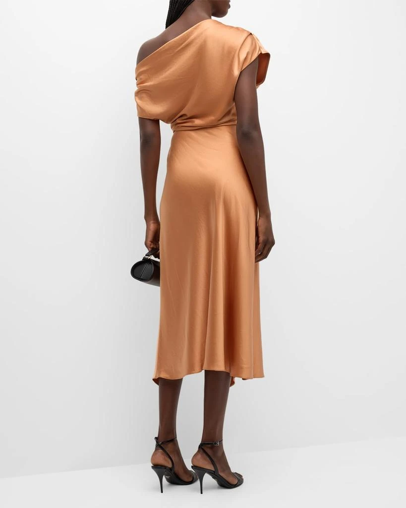 A.L.C. Jasmine Draped Satin Midi Dress 6