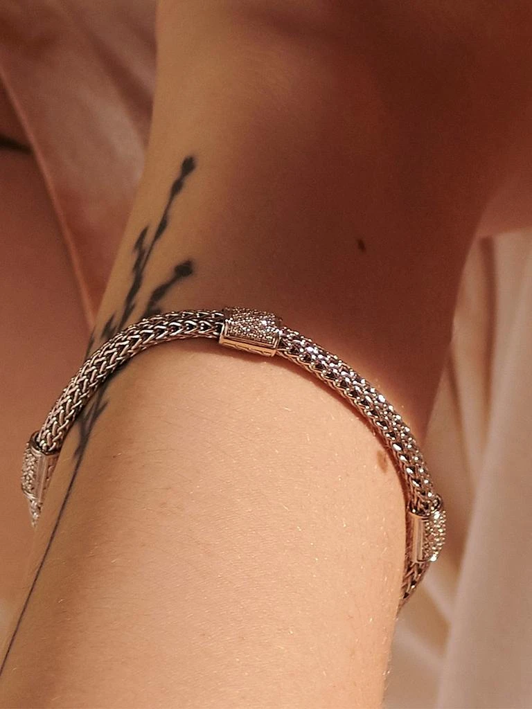 John Hardy Classic Chain Sterling Silver & 0.73 TCW Diamond Four-Station Bracelet 2