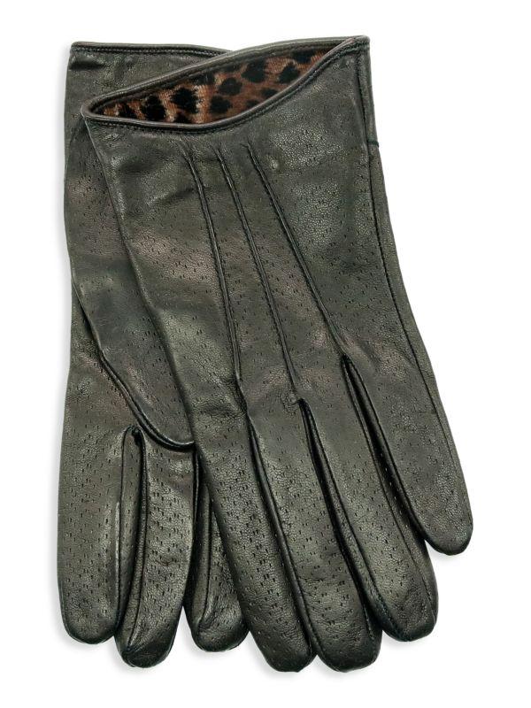 Portolano Half Moon Perforated Leather Short Gloves