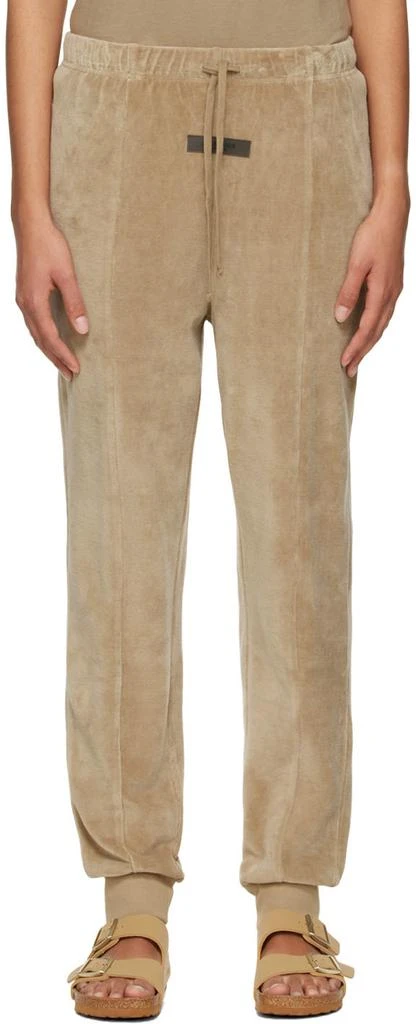 Essentials Tan Cotton Lounge Pants 1