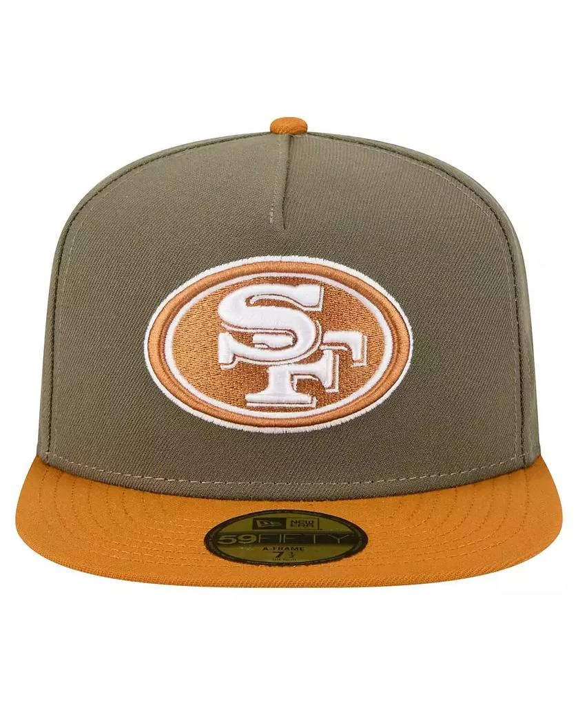 New Era Men's Olive/Brown San Francisco 49ers Color Pack A-Frame 59FIFTY Fitted Hat 3