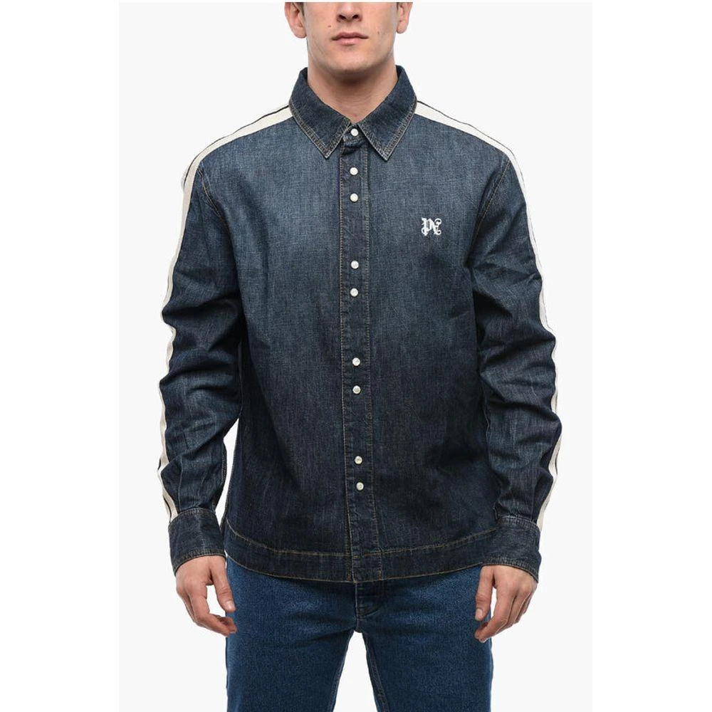 Palm Angels Track Shirt with Tape Men's Detail 1