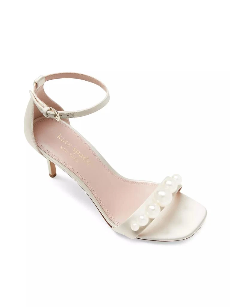 Kate Spade Avaline Faux Pearl-Embellished Satin Sandals 2