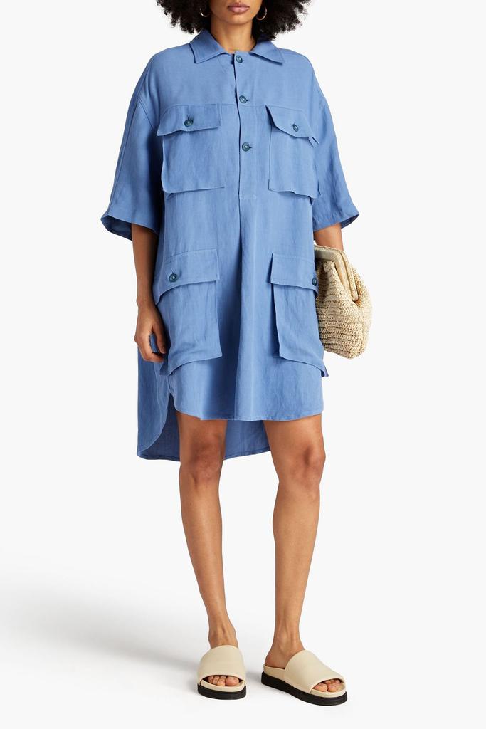 PETAR PETROV Pleated twill shirt dress