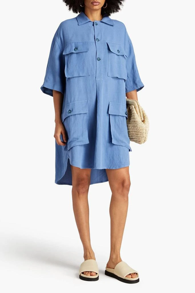 PETAR PETROV Pleated twill shirt dress 2