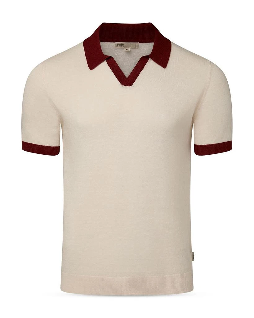 Onia Linen Color Blocked Polo Shirt 3