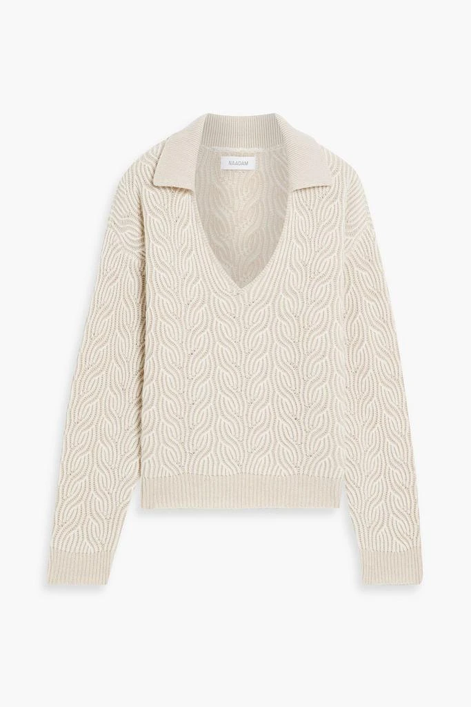 Naadam Cable-knit wool and cashmere-blend sweater 1