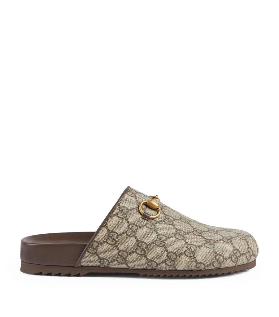 Gucci GG Supreme Horsebit Slippers 1