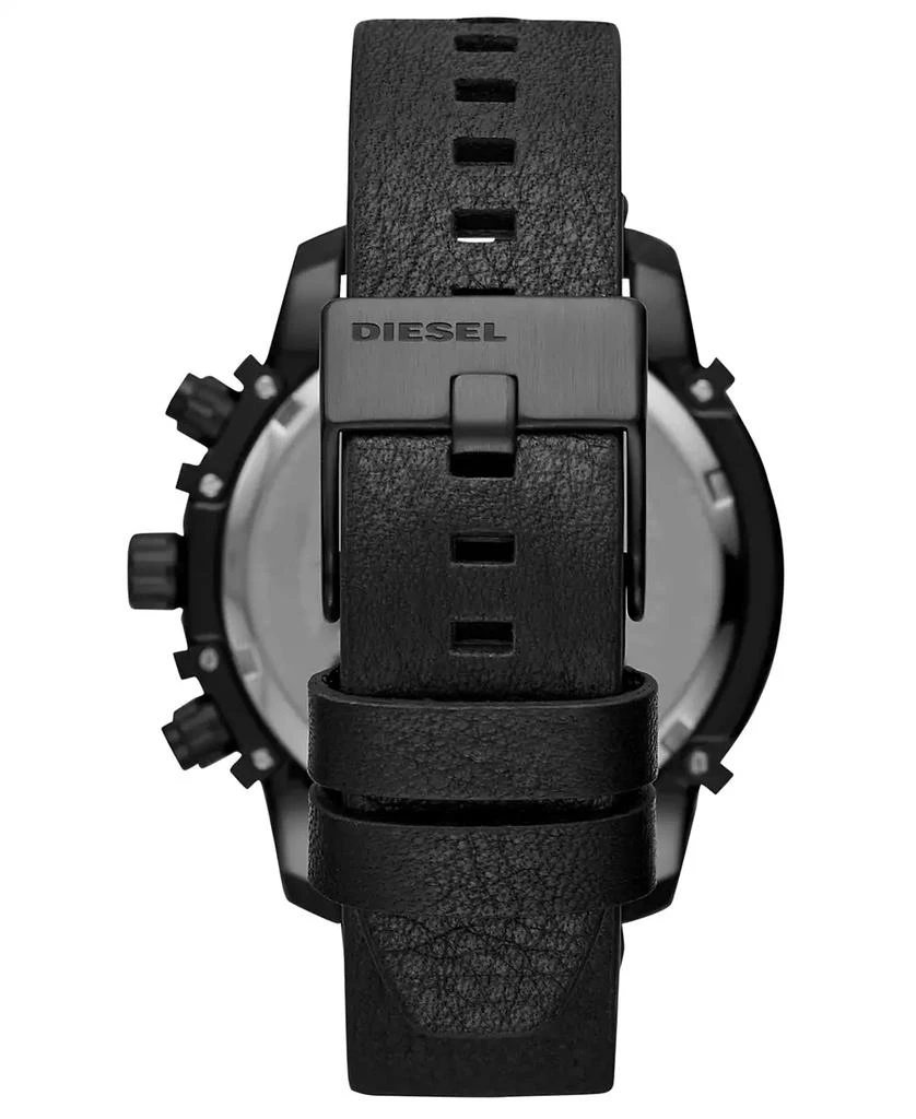Diesel Men's Chronograph Griffed Black Leather Strap Watch 46mm 3