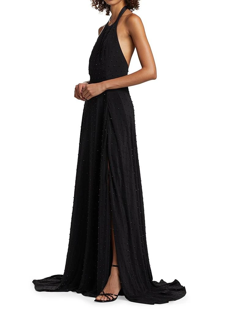 Azeeza Rosa Sequined Silk Sleeveless Gown 2