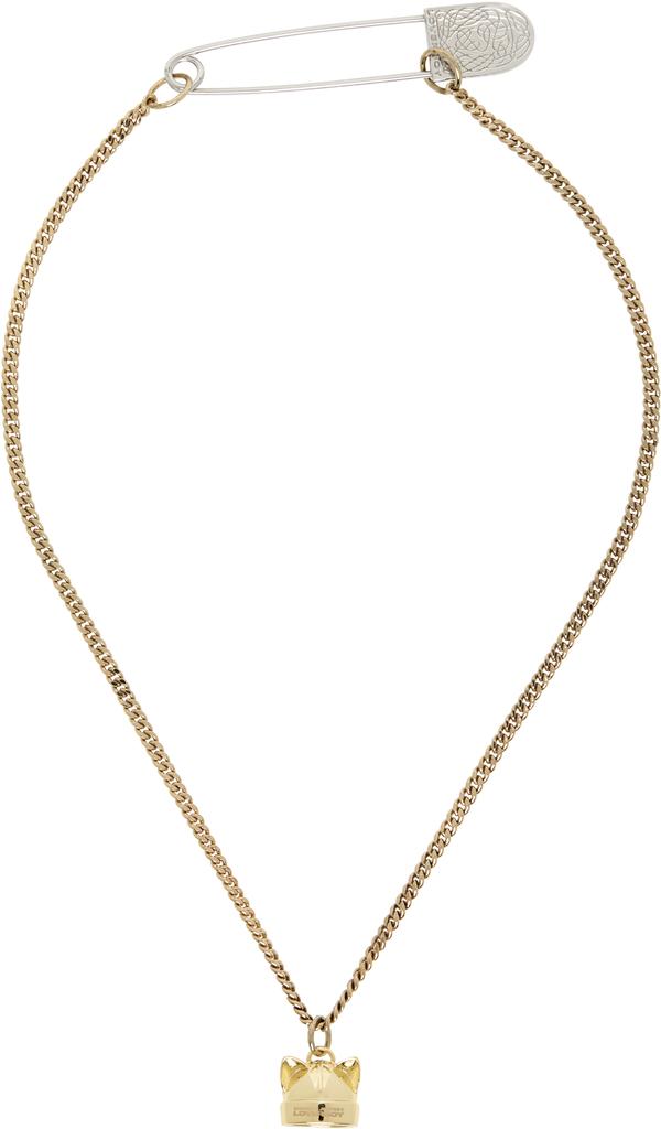 Charles Jeffrey Loverboy Gold Ears Beanie Charm Necklace