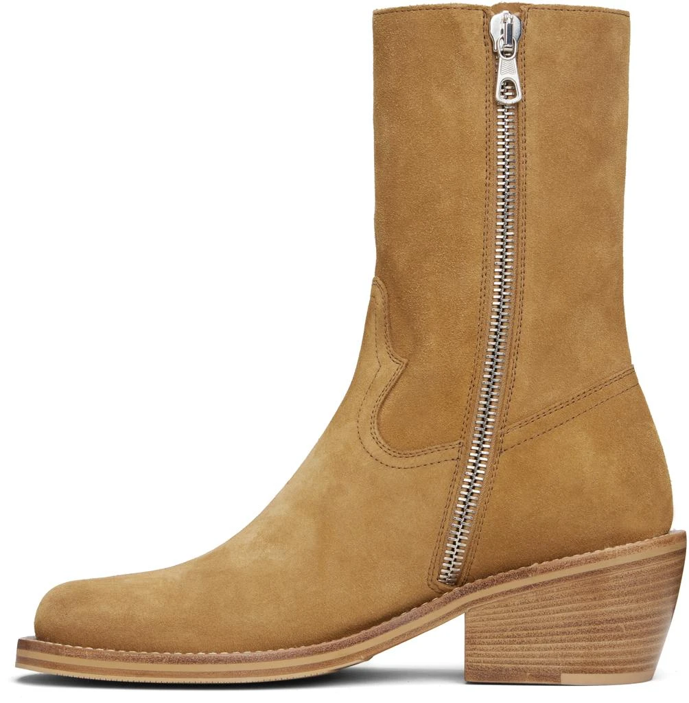 Dries Van Noten Tan Zip Boots 3