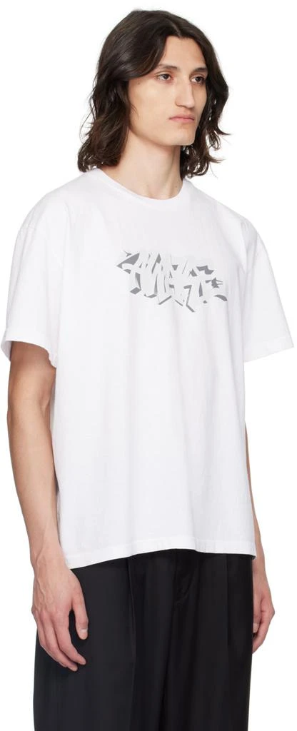 Awake NY White Print T-Shirt 2