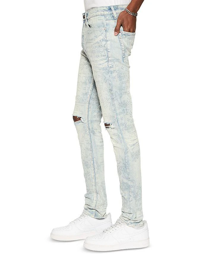 Ksubi Van Winkle Stencil Legacy Skinny Jeans in Blue 2