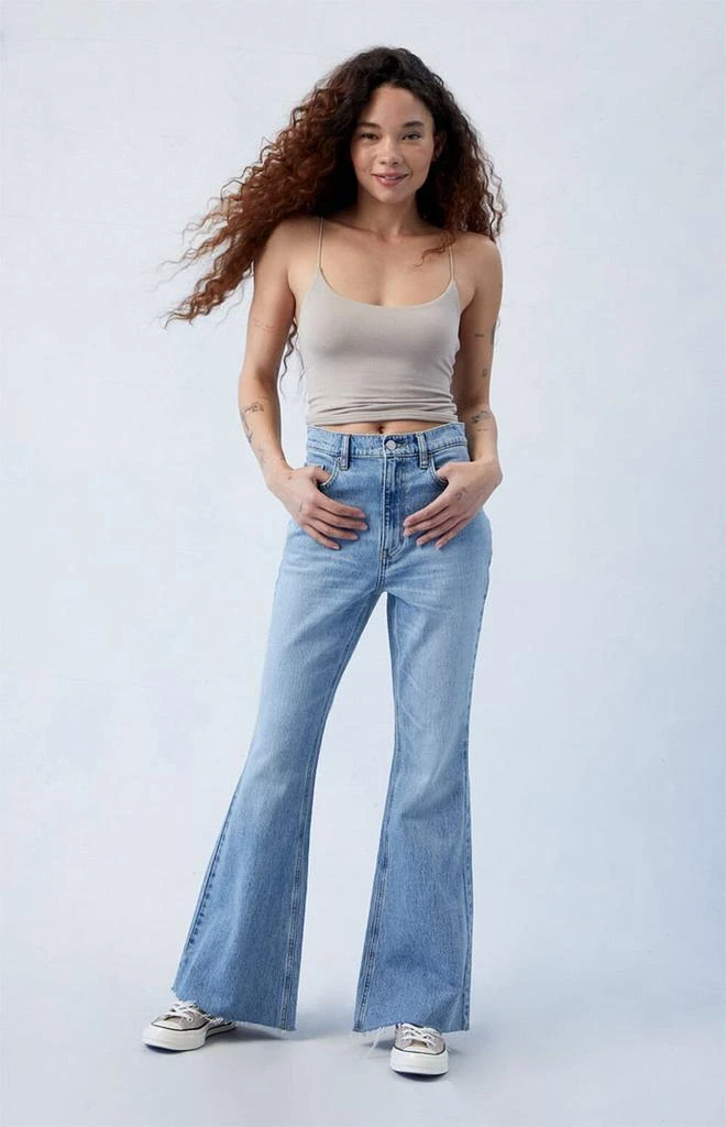 PacSun Eco Stretch Medium Indigo High Waisted Flare Jeans 1