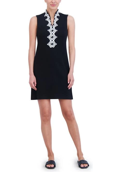 Jessica Howard Howard Womens Sleeveless V Neck Solid Sheath Dress 1