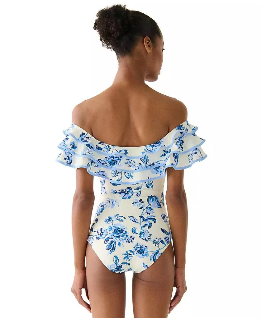 Kate Spade Women's Ruffle Printed One-Piece Swimsuit 3