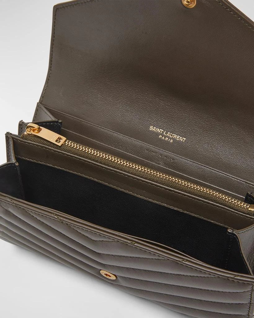 Yves Saint Laurent YSL Monogram Large Envelope Flap Wallet in Smooth Leather 4