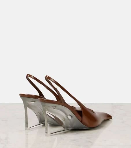 Yves Saint Laurent Miller 80 leather slingback wedges 2