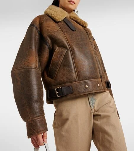 Acne Studios Lakota leather and shearling jacket 5