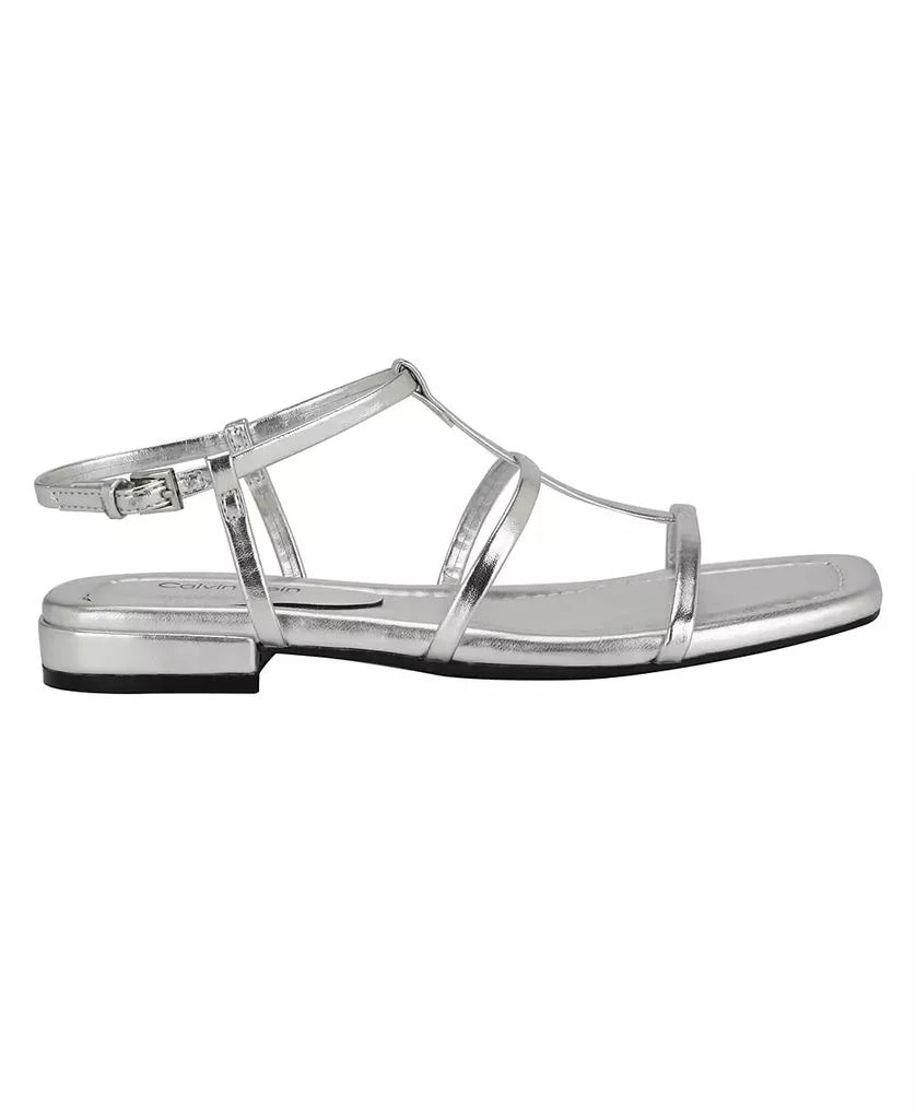 Calvin Klein Women's Sallia Strappy Caged Flat Sandals 2