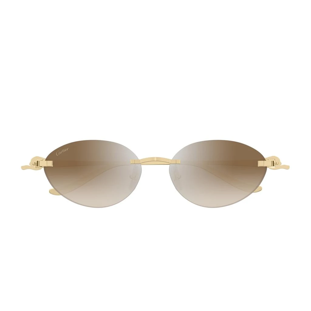 Cartier Eyewear Cartier Ct0504s Panthère De Cartier 003 Gold Brown Sunglasses 1