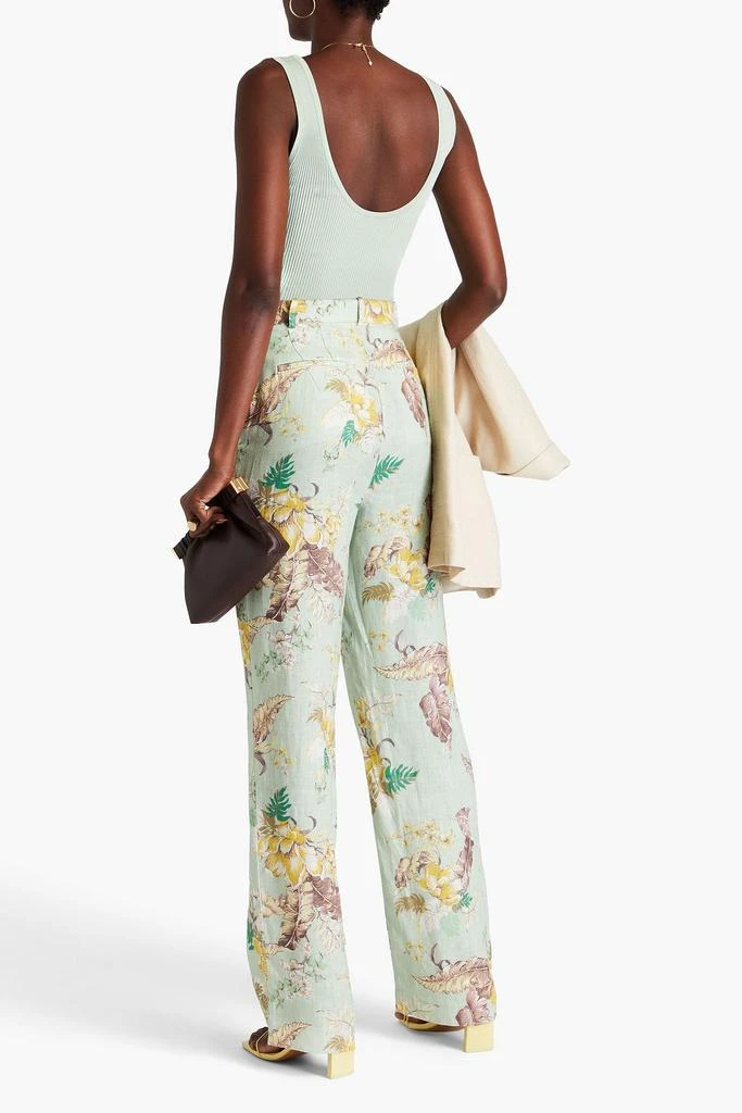Zimmermann Floral-print linen straight-leg pants 3