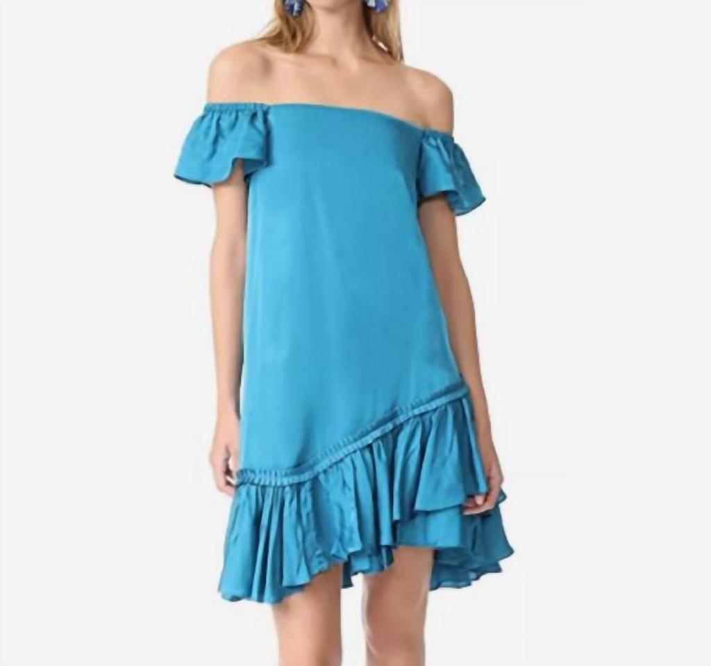 Cinq a Sept Minella Ruffle Dress In Blue