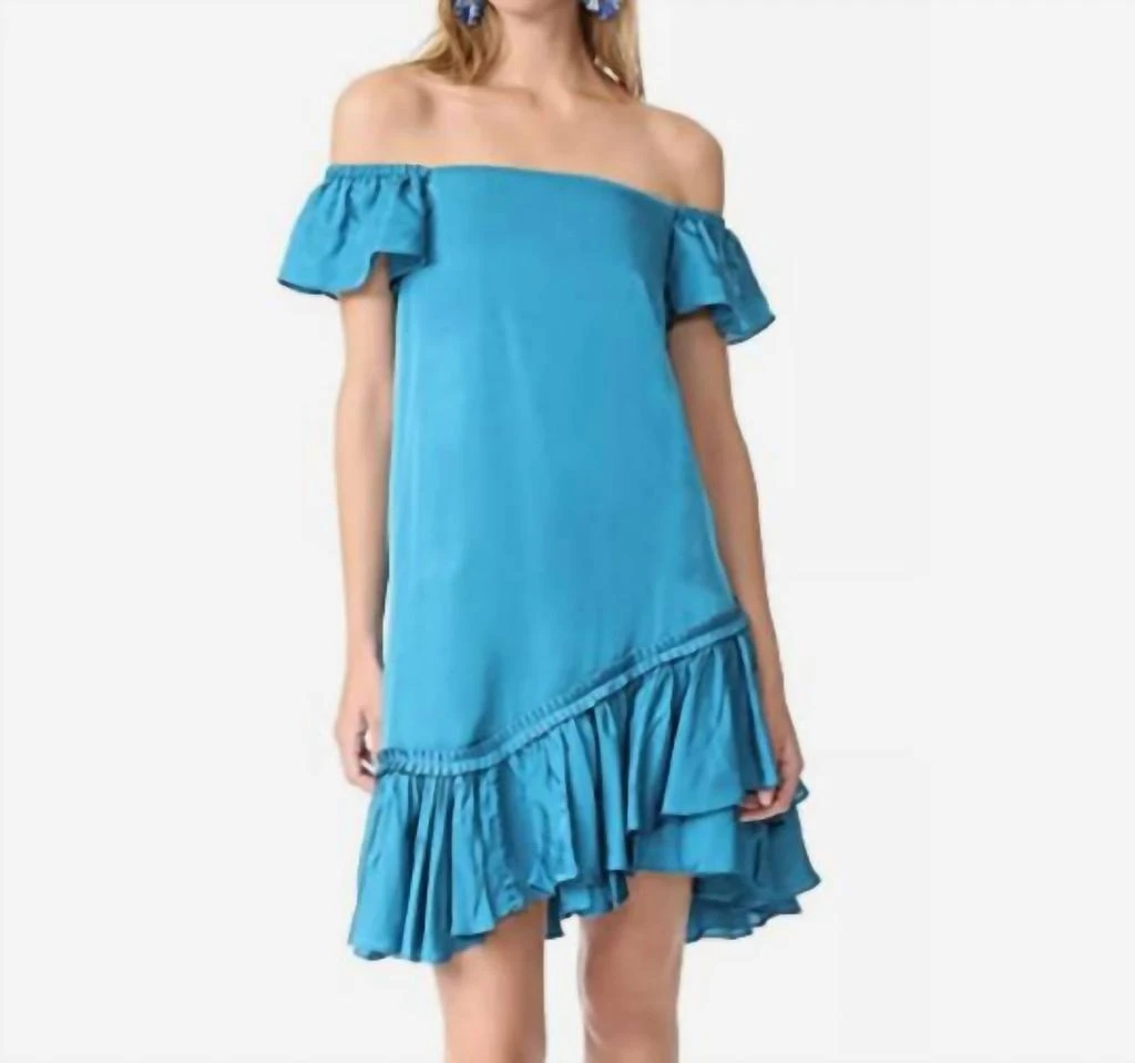 Cinq a Sept Minella Ruffle Dress In Blue 1