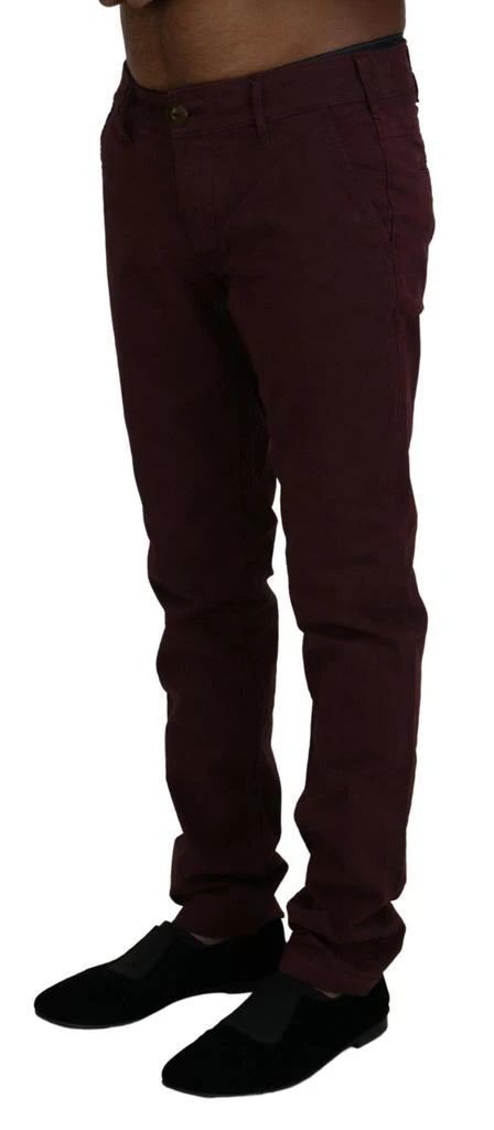 CYCLE CYCLE Maroon Cotton Stretch Skinny Casual  Pants 3