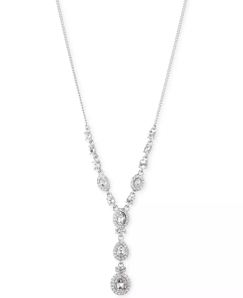 Givenchy Multi-Crystal and Pavé Y-Neck Necklace 1